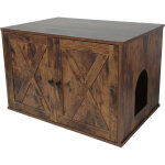 Relaxdays meuble pour liti�re, cloison amovible, entr�e lat�rale, cache - liti�re, hxlxp: 50x80x53 cm, ...