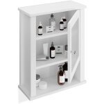 Relaxdays meuble salle de bain suspendu, placard mural wc, 3 tagres, porte en verre acrylique, hlp: ...