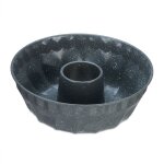 Moule  kouglof, pour divers gteaux, dimensions h x d : 9 x 25 cm, plat pour savarin, antiadhsif, gris ...