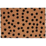 Paillasson en coco, design  pois, lxp : 60x40 cm, tapis intrieur & extrieur, antidrapant, nature ...