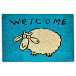 Paillasson en fibres de coco et caoutchouc, tapis d'entrée « welcome », 40 x 60 cm, intérieur / extérieur, ... Paillasson en fibres de coco et caoutchouc, tapis d'entrée « welcome », 40 x 60 cm, intérieur / extérieur, ...