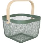 Relaxdays panier rangement, avec anse, pour v�tement, d�corations, acier et bois, panier � ustensiles, ...