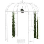 Relaxdays arche  rosiers et plantes grimpantes, kiosque jardin, hlp: 269 x 211 x 211 cm, crochets, tuteur ...