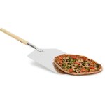 Relaxdays pelle � pizza g�teau rectangle 30, 5 x 79 cm en m�tal avec manche en bois plateau cuisine pelle ...