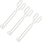 Pince de barbecue, lot de 3, acier inoxydable, pinces � ciseaux, barbecue, cuisine, service, 38 cm, argent�e ...