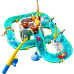 Relaxdays piste aquatique enfants, hxlxp 71x71x101 cm, ext�rieur, bateaux & p�che, canal, plastique abs ...