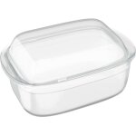 Plat  four, avec couvercle, en verre, 4, 5 litres, pour faire des lasagnes ou du tiramisu, transparent ...