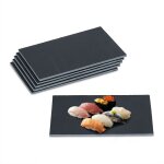 Plat de service, lot 6, pour servir votre fromage et desserts,  personnaliser, 30x20 cm, anthracite ...