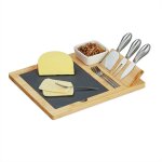 Plateau de fromages & plateau en ardoise, 3 couverts, récipient à sauce, 4 fourchettes, bambou, nature ... Plateau de fromages & plateau en ardoise, 3 couverts, récipient à sauce, 4 fourchettes, bambou, nature ...