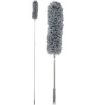 Relaxdays plumeau, manche t�lescopique jusqu?� 2, 5 m, lavable, souple, microfibre, ramasse - poussi�re, ...