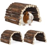 Pont en bois rongeur, lot de 3, tunnel pour cage, hamsters, peut être plié, bois de chima, hlp 2x29x17cm, ... Pont en bois rongeur, lot de 3, tunnel pour cage, hamsters, peut être plié, bois de chima, hlp 2x29x17cm, ...