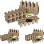 Godets semis, lot de 72, culture pour 720 plants, papier, hxlxp: 5, 5x22x8, 5cm, nature