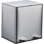 Relaxdays - poubelle 2 x 15 litres, poubelle de cuisine avec filtre � odeurs, d�chets, fermeture douce, ...