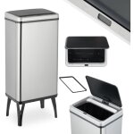 Poubelle automatique, 50 litres, couvercle lectrique, avec support pour sac, seau cuisine, en inox, ...