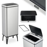 Poubelle automatique, 60 litres, couvercle lectrique, avec support pour sac, seau cuisine, en inox, ...