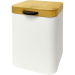 Relaxdays poubelle cosm�tique murale, 3 l, fermeture douce, seau amovible, m�tal, bac � ordures carr�, ...