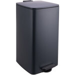 Relaxdays poubelle cuisine 30 l, fermeture amortie, seau int�rieur amovible, m�tal mat, p�dale carr�e, ...