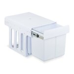 Relaxdays poubelle encastrable pour la cuisine, 3 bacs, 15 litres et 8 litres, h x l x p : 35, 1 x 34, ...