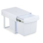 Relaxdays poubelle encastrable pour la cuisine, 3 bacs, 15 litres et 8 litres, hlp : 34, 6 x 34 x 51, ...