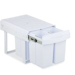 Poubelle encastrable pour la cuisine, 4 bacs de 8 litres chacun, hlp : 34, 6 x 34 x 51, 8 cm, blanche ... Poubelle encastrable pour la cuisine, 4 bacs de 8 litres chacun, hlp : 34, 6 x 34 x 51, 8 cm, blanche ...
