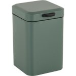 Relaxdays poubelle salle de bain, montage mural, 3 l, m�canisme fermeture, seau int�rieur amovible, vert ...