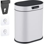 Relaxdays poubelle de salle de bain, montage mural, 5 litres,  suspendre ou coller, seau intrieur, ...