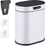 Relaxdays poubelle de salle de bain, montage mural, 5 litres, � suspendre ou coller, seau int�rieur, ...