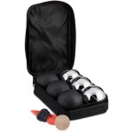Reladays boule de ptanque, lot de 6 boules mtalliques, tui de transport, avec cochonnet, noire et ...