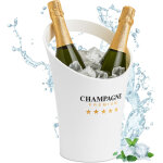 Relaxdays seau � champagne, pour 2 bouteilles, jolie inscription, h x l x p : 29, 5 x 21, 5 x 23, 5 cm, ...