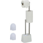 Relaxdays serviteur wc, d�coratif et pratique, non fixe, porte - brosse avec brosse, h x l x p : 65, ...