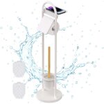 Relaxdays serviteur wc, non fixe, porte - brosse (brosse wc incluse), h x l x p : 79 x 21, 5 x 21, 5 ...