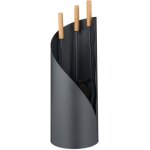 Relaxdays valet de cheminée, tisonnier, pelle, balai, set pratique de 4 pièces, design moderne, gris ... Relaxdays valet de cheminée, tisonnier, pelle, balai, set pratique de 4 pièces, design moderne, gris ...