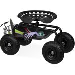 Relaxdays si�ge roulant de jardin, hauteur r�glable, 150 kg, accessoire jardinage, roues pneumatiques, ...