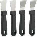 Spatule de nettoyage pour plancha / four, lot 4, acier inoxydable et plastique, hlp 17, 5x4x1, 5 cm, ... Spatule de nettoyage pour plancha / four, lot 4, acier inoxydable et plastique, hlp 17, 5x4x1, 5 cm, ...