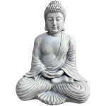 Relaxdays statue de bouddha assis, 42 cm, d�co jardin & salon, r�sistante aux intemp�ries et au gel, ...