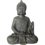 Relaxdays statue bouddha assis, 52 cm, jardin vintage, d�co salon, r�sistante aux intemp�ries et au gel, ...