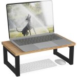 Support pour moniteur, hxlxp : 15 x 40 x 23 cm, rehausseur pour le bureau, design industriel, nature ...