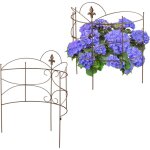 Relaxdays tuteurs demi - cercle, lot de 2, supports semi - circulaires, plantes et arbustes, hxl: 59, ...