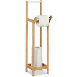 Relaxdays support pour wc, bambou, sans perçage, support rouleaux de papier toilette de rechange, 72x17, ... Relaxdays support pour wc, bambou, sans perçage, support rouleaux de papier toilette de rechange, 72x17, ...