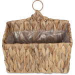 Relaxdays suspension pour plantes en jacinthe d'eau, herbes, h x l x p 29 x 28 x 15 cm, panier tress�, ...