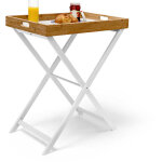 Relaxdays ? table d'appoint pliable en bambou ? plateau amovible 60 x 40 cm ? charge max 10 kg ? id�ale ...