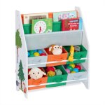 Tagre enfants avec 6 botes et 2 cases, meuble de rangement enfant, hlp : 74 x 62, 5 x 31 cm, color ...