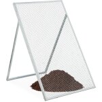 Relaxdays tamis de jardin, hxl: 100 x 60 cm, tamiseur terre, acier, maille de 15 x 25 mm, compost ou ...