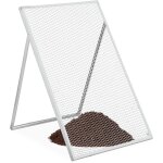 Tamis de jardin, hxl: 100 x 60 cm, tamiseur terre, acier, maille de 15 x 30 mm, compost ou engrais, argent ...