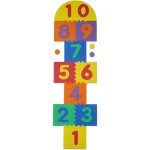 Relaxdays tapis de jeu avec nombres, pour jouer  la marelle, sans substances nocives, mousse, multicolore ...