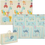 Relaxdays tapis de jeu pliable pour enfants, sans polluants, 200 x 150 cm, mousse, girafes, baleines, ...