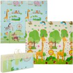 Relaxdays - tapis de jeu pliable, pour enfants, sans polluants, 200 x 180 cm, en mousse xpe, tapis rampant, ...