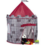 Tente enfant int�rieur chevalier ch�teau tente de jeu ext�rieur 3 ans hxlxp: 125 x 105 x 105 cm, gris ...
