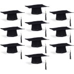 Toque tudiant, lot 10, universit diplme chapeau remise de diplomes fin tude, noir