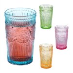 Verre  boire, en lot de 4, convient au lave - vaisselle, design vintage, capacit : 360 ml, teint - ...